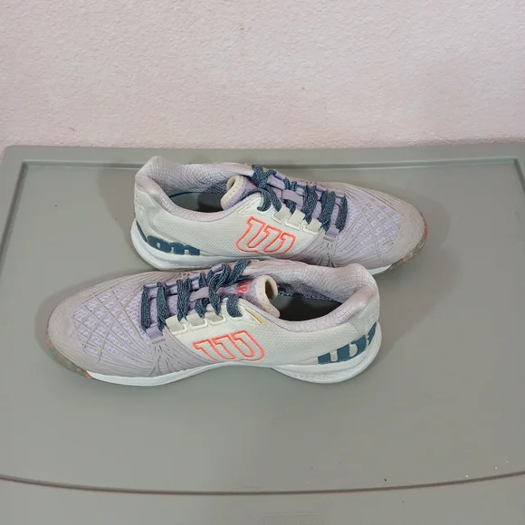 Wilson Kaos 2.0 Women's Tennis Shoes - White and Lavender Size 7.5 - Picture 6 of 10